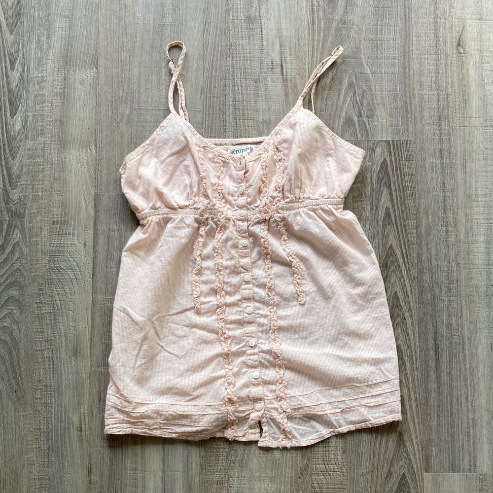 Aeropostale Baby Doll Ruffle Tank